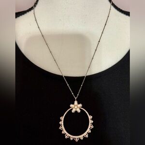 Kate Spade Chantilly Charm Pendant Necklace in Rose Gold